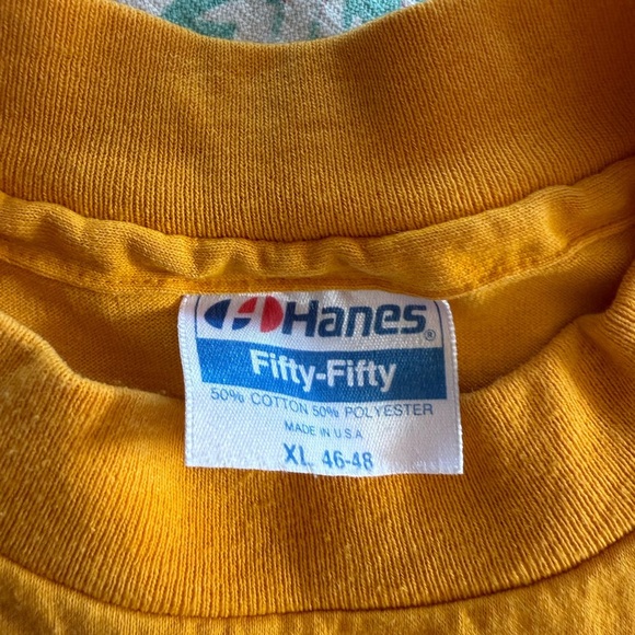 Vintage Care Bears Vacation T-Shirt Yellow Hanes 50/50 XL Graphic Tee Spanish - Picture 4 of 4